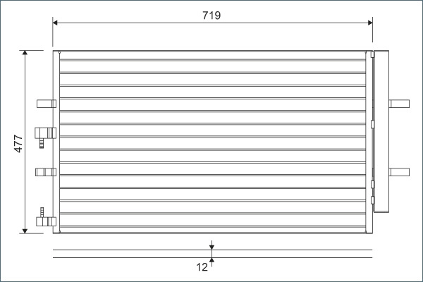 822590 VALEO Радиатор кондиционера