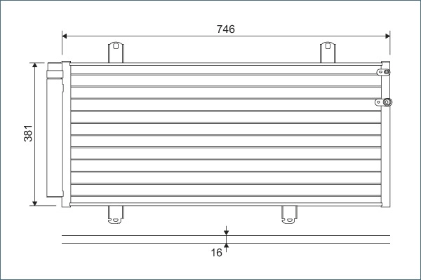 822584 VALEO Радиатор кондиционера