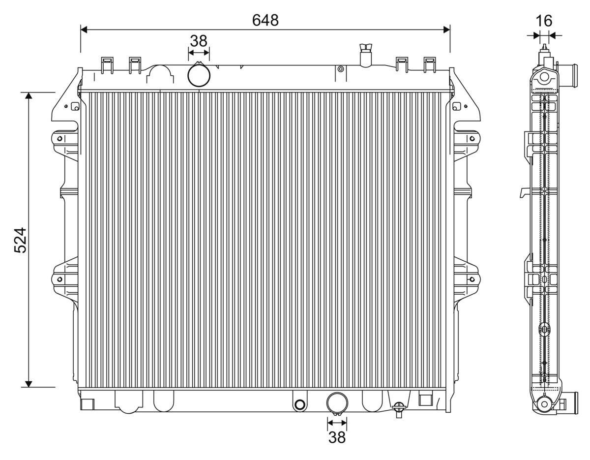 701345 VALEO Радиатор двигателя