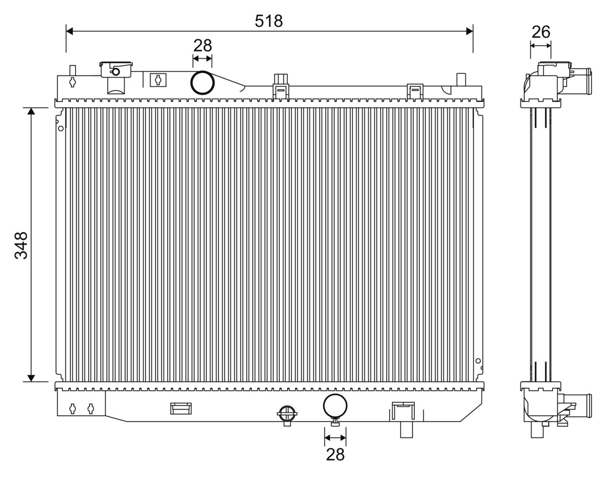 701267 VALEO Радиатор двигателя