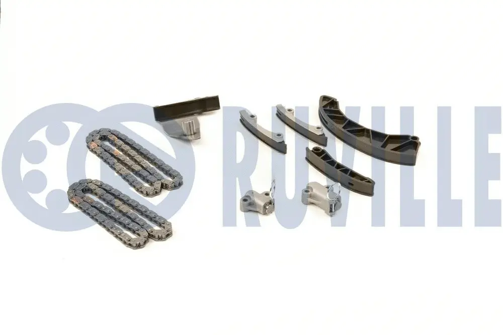 580130 RUVILLE RUVILLE HYUNDAI К-кт ланцюга ГРМ (2 ланцюга+5 шт. направляючі+ 2 натягувача ) Getz,i10/20/30,Matrix,Kia Ceed,Optima,Rio III,Sportage,Venga 1.4/1.7CRDi