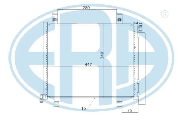 667256 ERA Радиатор кондиционера