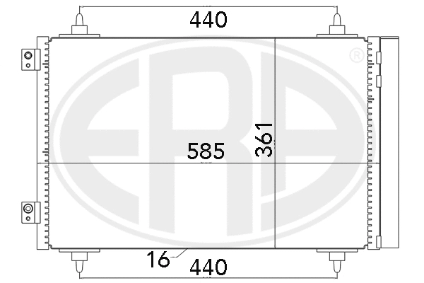 667016 ERA Радиатор кондиционера