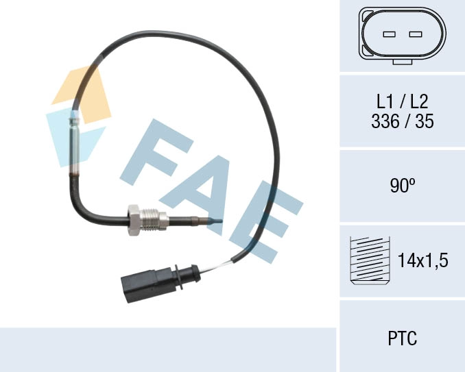 68097 FAE Датчик температури ВГ (перед сажевим фільтром) Audi A4/A5/A6/A8/Q5/Q7/VW Touareg 2.7D/3.0D/5.0D 02-