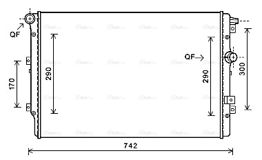 VN2362 AVA QUALITY COOLING Радиатор двигателя