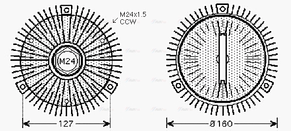 BWC391 AVA QUALITY COOLING AVA BMW Муфта зчеплення вентилятора E34 530 88-
