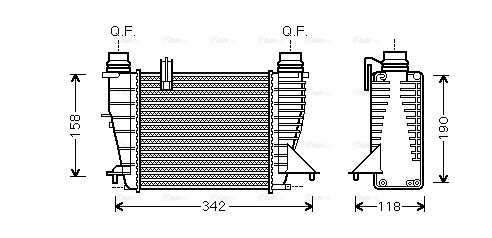 RTA4553 AVA QUALITY COOLING Интеркулер