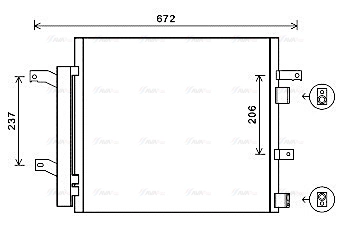 JR5056D AVA QUALITY COOLING Радиатор кондиционера