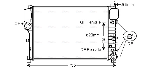 MS2447 AVA QUALITY COOLING Радиатор двигателя
