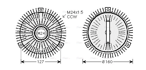 AIC286 AVA QUALITY COOLING Віскомуфта вентилятора охолодження