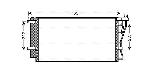 KA5105D AVA QUALITY COOLING Радиатор кондиционера