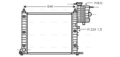 MS2213 AVA QUALITY COOLING Радиатор двигателя
