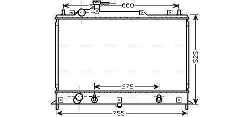 MZ2210 AVA QUALITY COOLING Радиатор двигателя