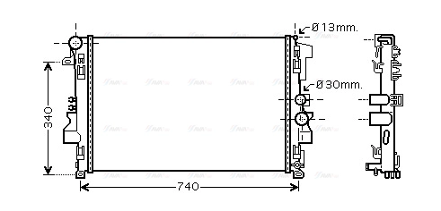 MSA2356 AVA QUALITY COOLING Радиатор двигателя