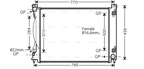 AI2231 AVA QUALITY COOLING Радиатор двигателя