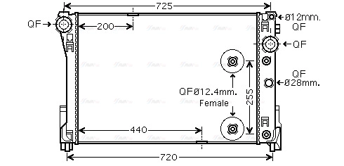 MSA2546 AVA QUALITY COOLING Радиатор двигателя