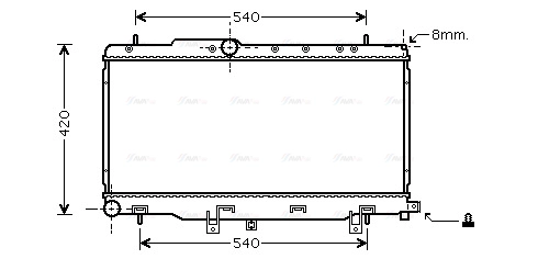 SU2057 AVA QUALITY COOLING Радиатор двигателя