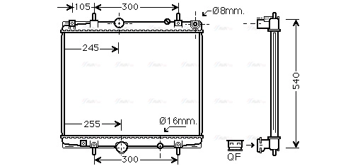 PEA2237 AVA QUALITY COOLING Радиатор двигателя