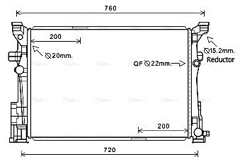 MS2653 AVA QUALITY COOLING Радиатор двигателя