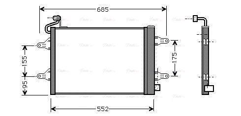 SAA5007D AVA QUALITY COOLING Радиатор кондиционера