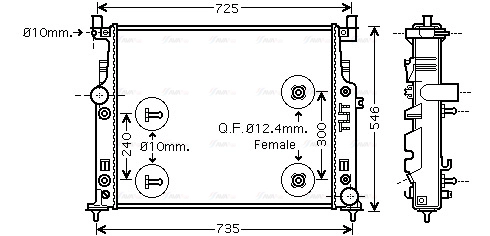 MSA2436 AVA QUALITY COOLING Радиатор двигателя