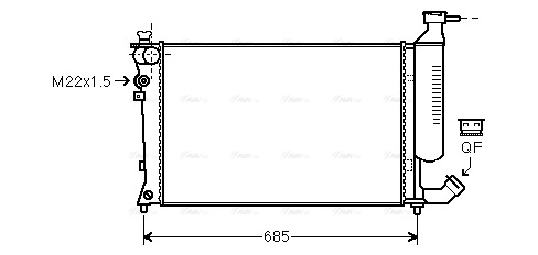 CNA2155 AVA QUALITY COOLING Радиатор двигателя