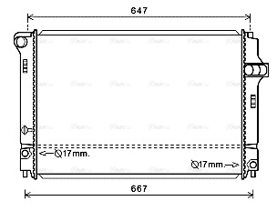 TO2700 AVA QUALITY COOLING Радиатор двигателя