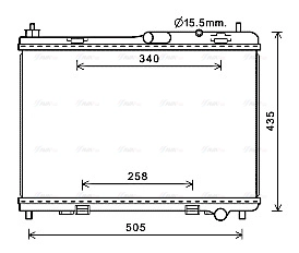 FD2605 AVA QUALITY COOLING Радиатор двигателя