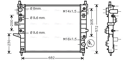 MSA2271 AVA QUALITY COOLING Радиатор двигателя
