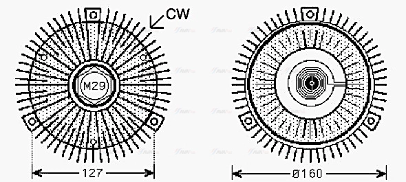 MSC421 AVA QUALITY COOLING AVA DB Віскомуфта вентилятора Радіатора ML W163 3.2 98-