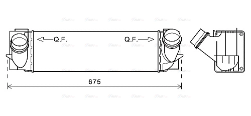 BW4457 AVA QUALITY COOLING Интеркулер