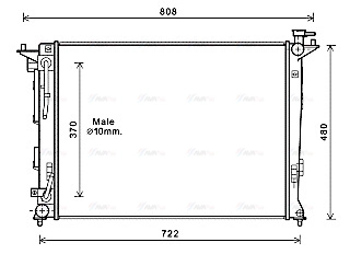 HY2283 AVA QUALITY COOLING Радиатор двигателя