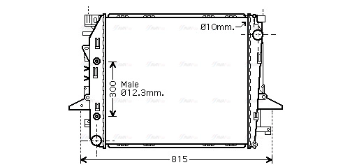 AU2198 AVA QUALITY COOLING Радиатор двигателя