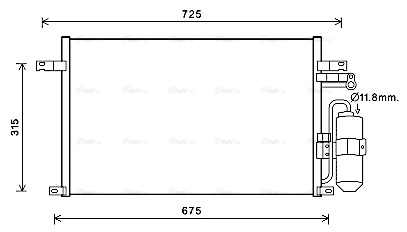 DW5137D AVA QUALITY COOLING Радиатор кондиционера