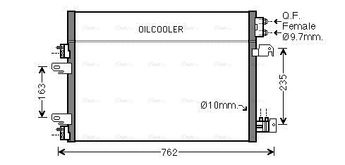JE5060D AVA QUALITY COOLING Радиатор кондиционера
