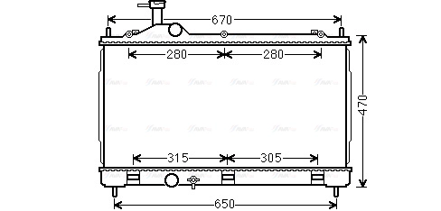 MT2256 AVA QUALITY COOLING Радиатор двигателя