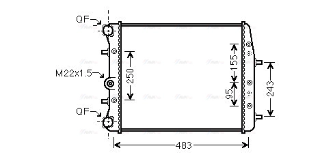 SAA2005 AVA QUALITY COOLING Радиатор двигателя