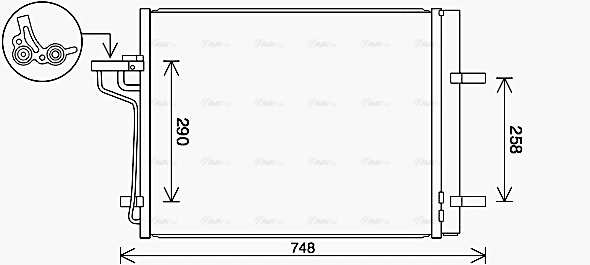FD5647D AVA QUALITY COOLING Радиатор кондиционера