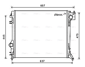 DNA2421 AVA QUALITY COOLING Радиатор двигателя