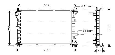 FD2265 AVA QUALITY COOLING Радиатор двигателя