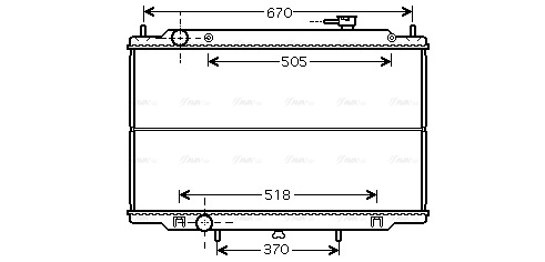 DN2302 AVA QUALITY COOLING Радиатор двигателя
