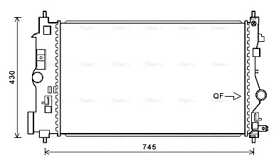 OLA2488 AVA QUALITY COOLING Радиатор двигателя