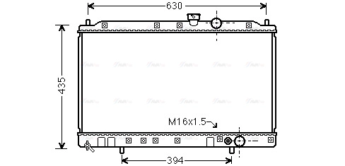 MT2064 AVA QUALITY COOLING Радиатор двигателя