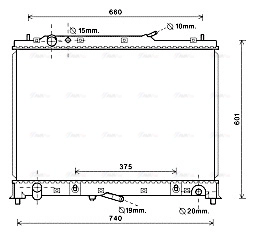 MZ2245 AVA QUALITY COOLING Радиатор двигателя