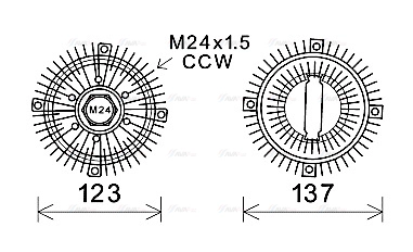 FDC449 AVA QUALITY COOLING Віскомуфта FORD Sierra (вир-во AVA)