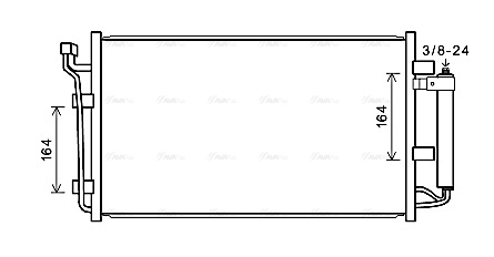 DN5387D AVA QUALITY COOLING Радиатор кондиционера