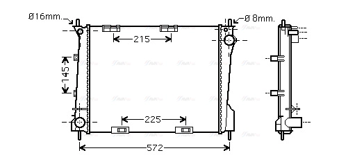 RT2371 AVA QUALITY COOLING Радиатор двигателя