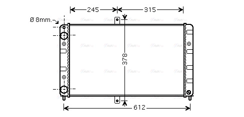 LA2016 AVA QUALITY COOLING Радиатор двигателя