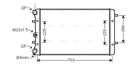 VNA2174 AVA QUALITY COOLING Радиатор двигателя