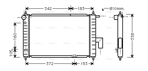 DWA2046 AVA QUALITY COOLING Радиатор двигателя